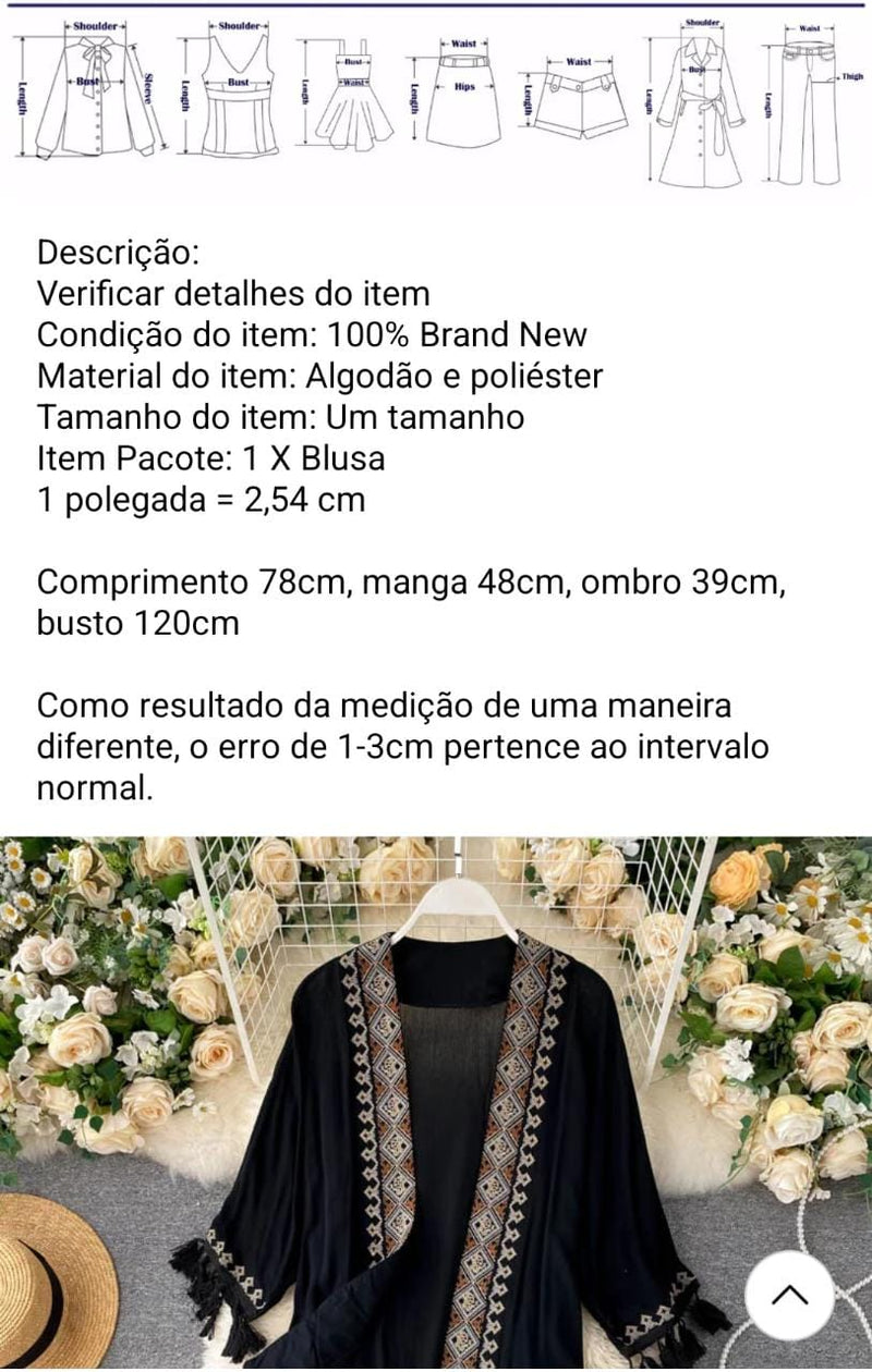 Kimono Versátil Boho-Chick